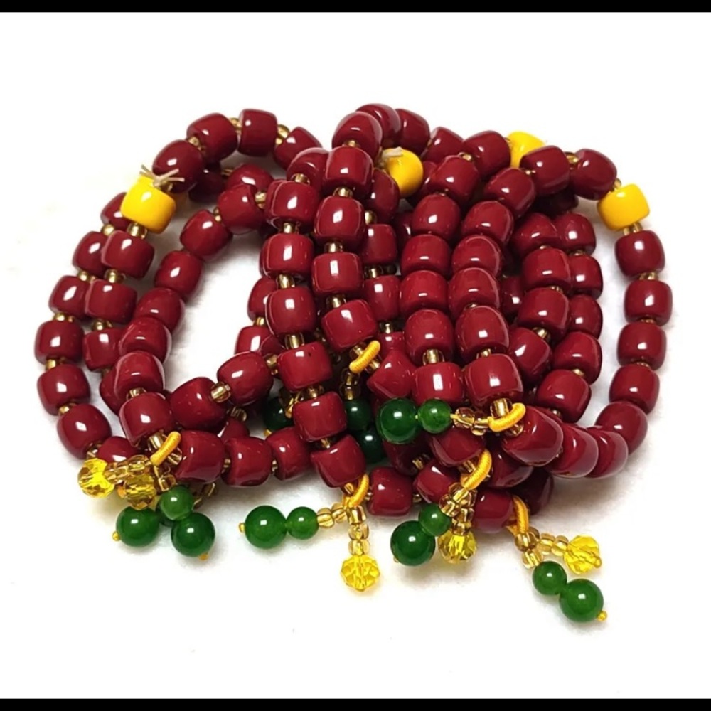 💐 Lucky Red Agate Jade Beads Balance Healing Bracelet
